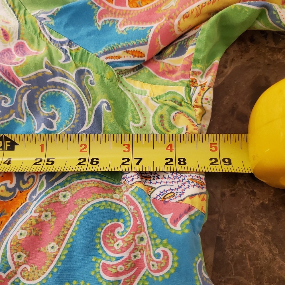 Lauren Ralph Lauren Shirt Women Plus 3X colorful Paisley long Slv Artsy Blouse - Picture 7 of 11